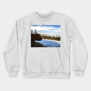 Scottish Highland Cattle Cow 1658 Crewneck Sweatshirt